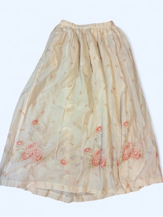 Ralph Lauren Dresses & Skirts - Vintage Ralph Lauren Floral Embroidered Cream Midi Skirt